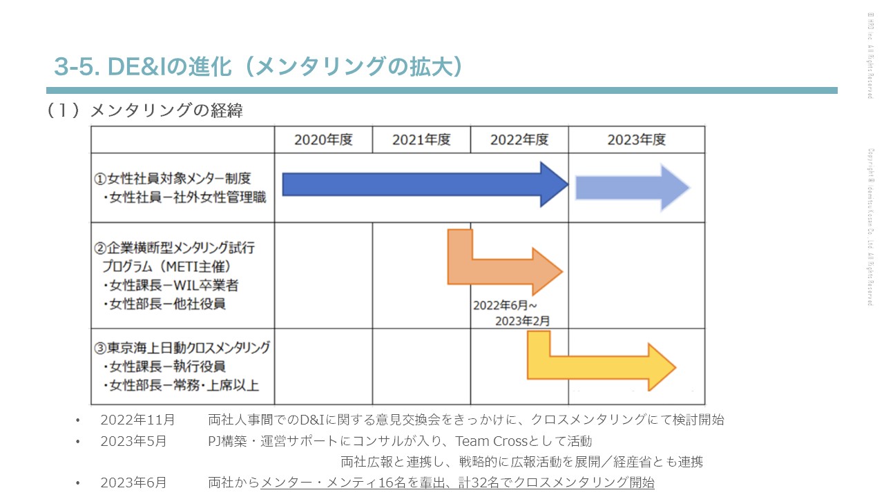 資料　DE&Iの進化（メンタリングの拡大）